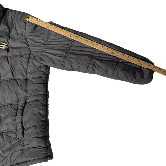 Green‎ Bay Packers NFL Gray Puffer Jacket Mens XL Full Zip Excellent Condition - Picture 5 of 8